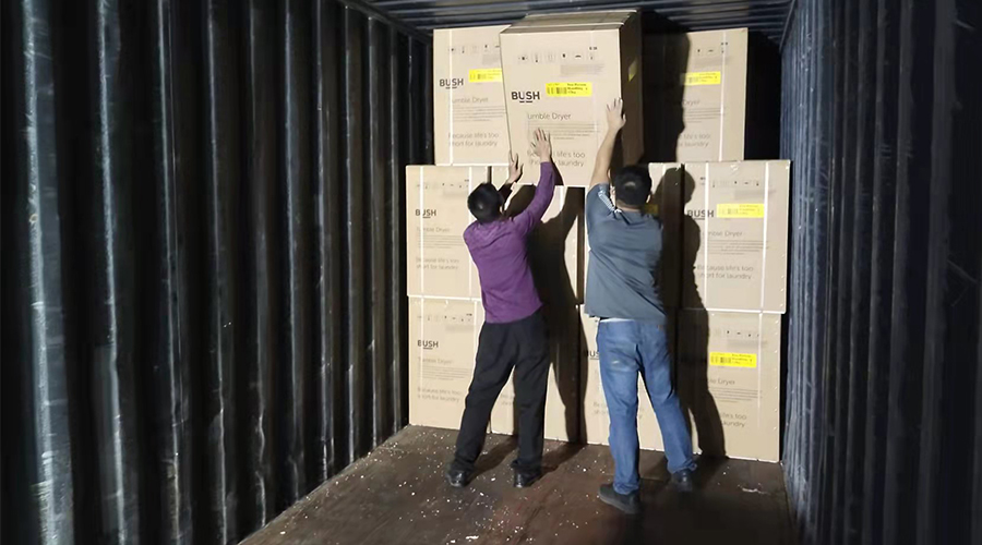 挑燈夜戰(zhàn)，順利完成客戶Argos的滾筒干衣機出貨