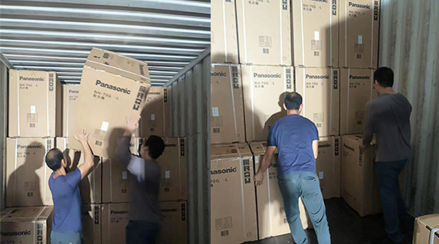 春節(jié)放假?zèng)_刺！加速度完成客戶松下衣物烘干機(jī)裝柜發(fā)貨