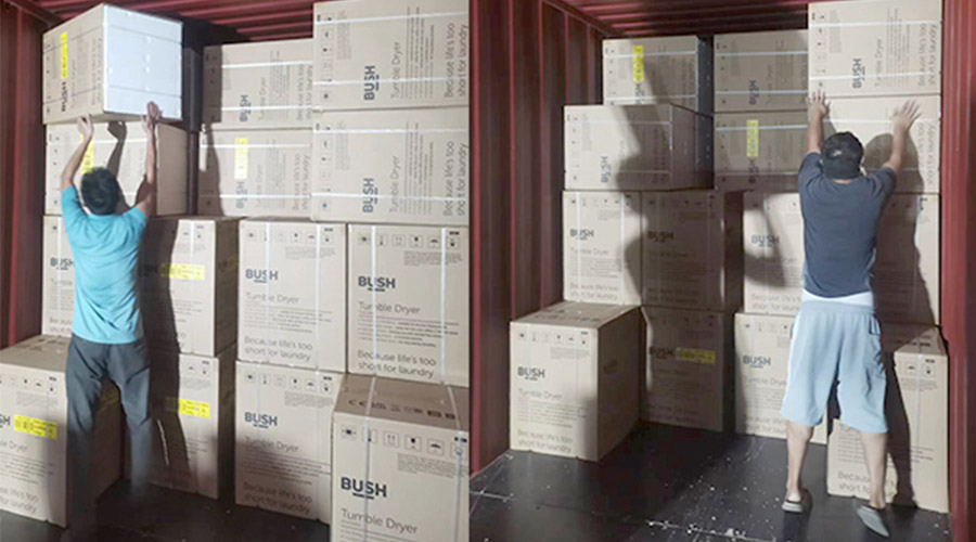 各司其職合力做好英國Argos客戶衣物烘干機出貨任務！